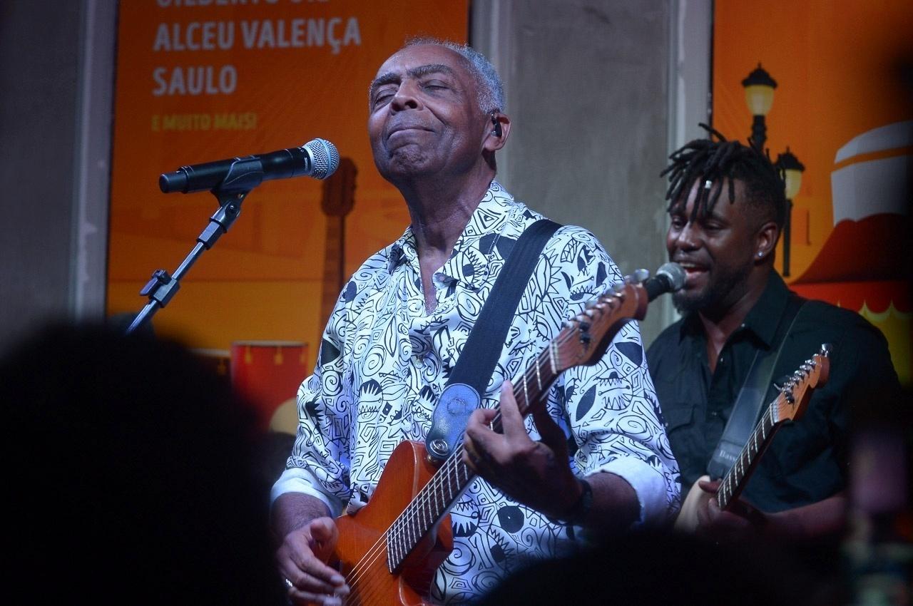 Gilberto Gil no Bar Brahma em SP - Francisco Cepeda/AgNews