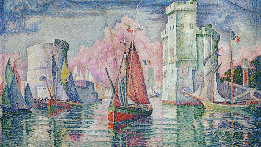 "Le Port of La Rochelle", de Paul Signac - Reprodução