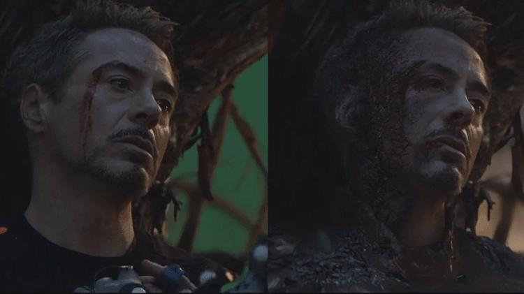 O antes e depois de cena emocionante de Vingadores: Ultimato - Reprodução - Reprodução
