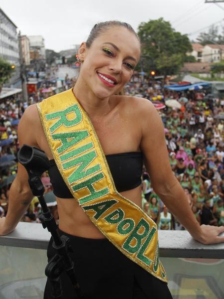 Paolla Oliveira é rainha do bloco Elymar pra Pular, do cantor Elymar Santos, no Rio de Janeiro - J Humberto/AgNews