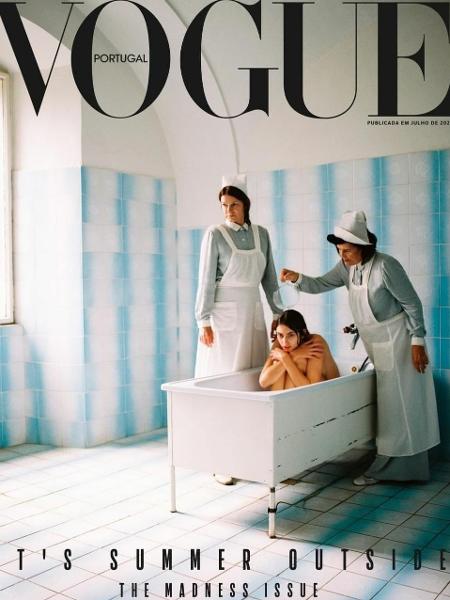 Edição de julho e agosto da revista Vogue Portugal traz o tema saúde mental - Reprodução/Instagram