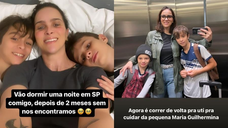 Leticia Cazarré reencontra filhos após 2 meses - Divulgação/Instagram