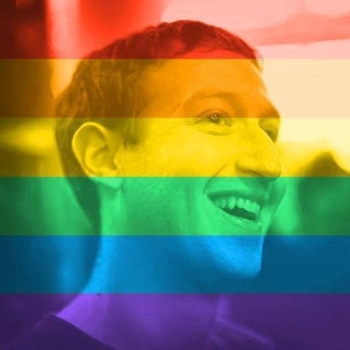 26.jun.2015 - Mark Zuckerberg, CEO do Facebook, aderiu à moda lançada em sua rede social