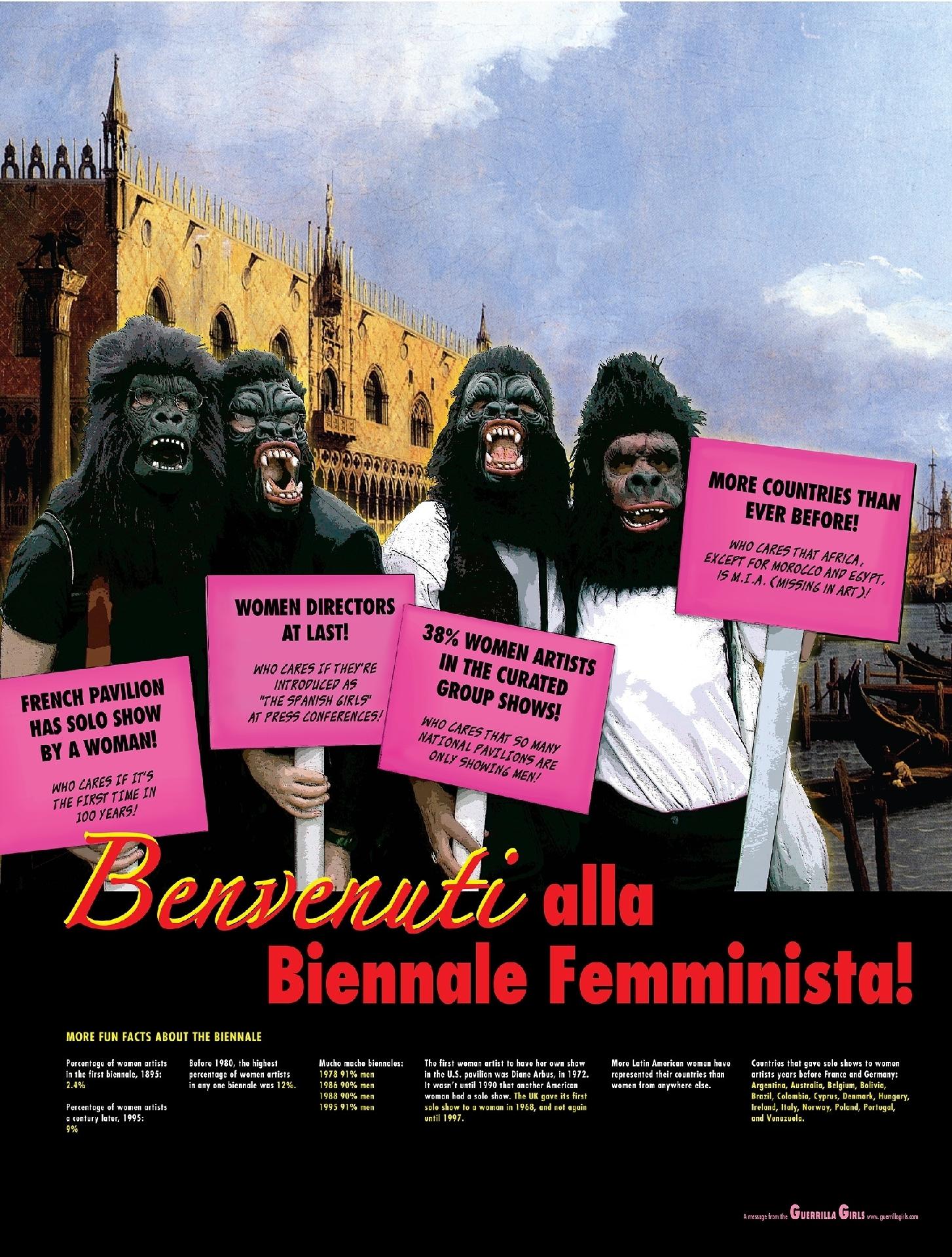 Guerrilla Girls, "Benvenuti alla Biennale Femminista!" (2005) (Projeto para a Bienal de Veneza) - Guerrilla Girls