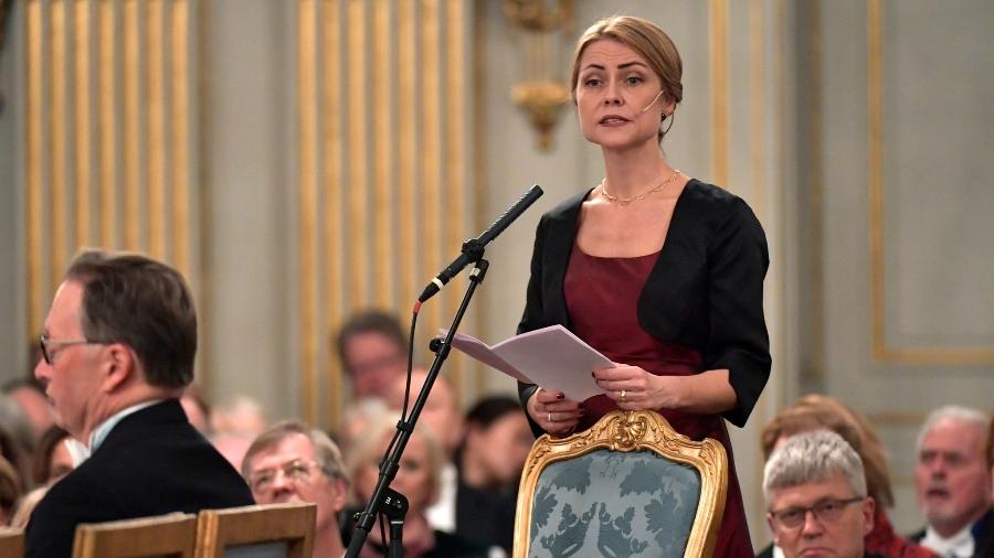A teóloga e filósofa Jayne Svenungsson, que deixou a Academia Sueca - Jonas Ekströmer/TT 