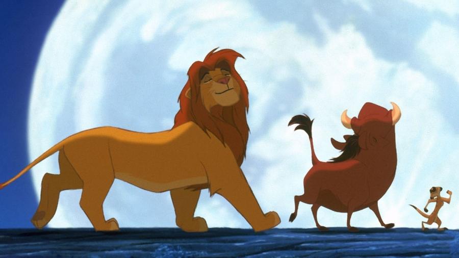 Cena da música "Hakuna Matata" no filme "O Rei Leão" (1994) - reprodução/Disney/The Lion King