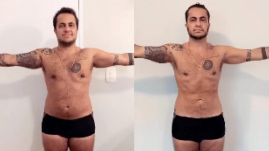 Thammy Miranda, antes e depois de perder quase 10 kg - Reprodução/Instagram