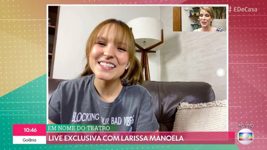Larissa Manoela conversa com Ana Furtado no "É De Casa" - Reprodução/Globo
