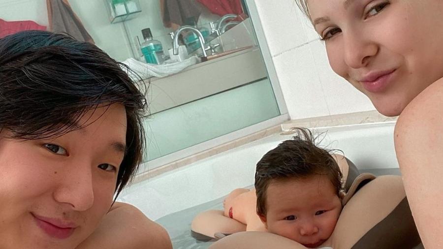 Pyong Lee, a mulher, Sammy, e o filho deles, Jake - Reprodução/Instagram
