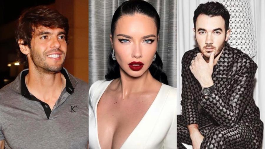 Kaká, Adriana Lima e Kevin Jonas - Reprodução/ Instagram
