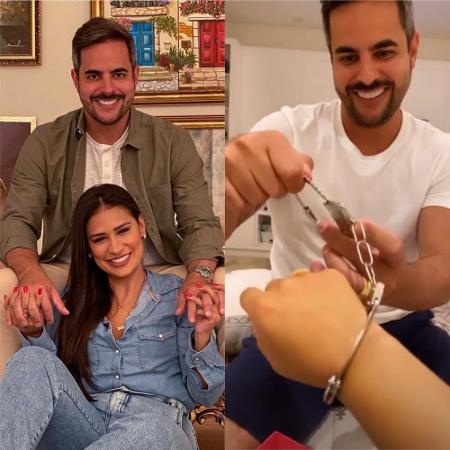 Simone e Kaká Diniz, empolgado com o presente que a esposa ganhou de Luísa Sonza - Reprodução / Instagram