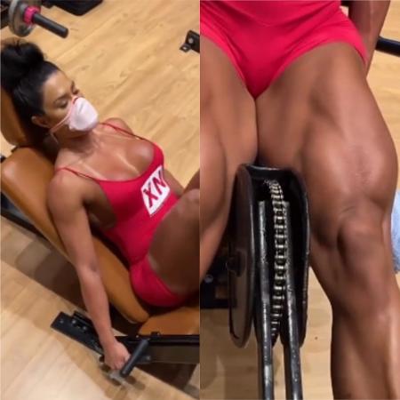 Gracyanne Barbosa exibe coxas supermusculosas em treino - Reprodução / Instagram