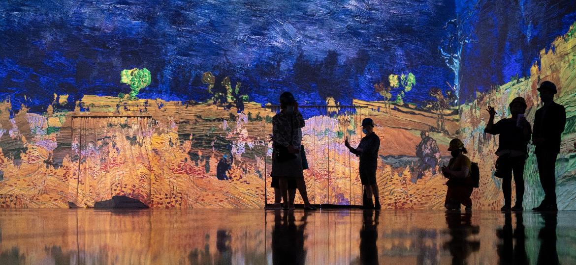 Exposição "Van Gogh Imersivo" em Nova York, nos EUA - Angela Weiss/AFP