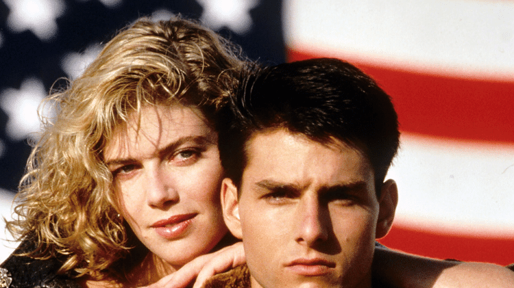 Kelly McGillis e Tom Cruise formaram casal em "Top Gun" (1986) - Divulgação - Divulgação