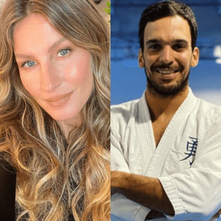 Gisele Bündchen foi recebida no aeroporto pelo instrutor de jiu-jitsu Joaquim Valente