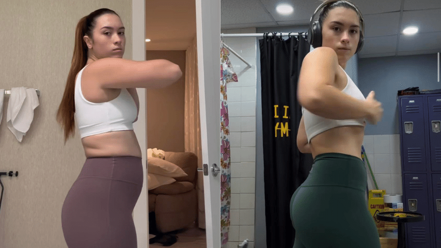 Sofia Liberato mostra antes e depois de seu corpo após mudanças de hábitos