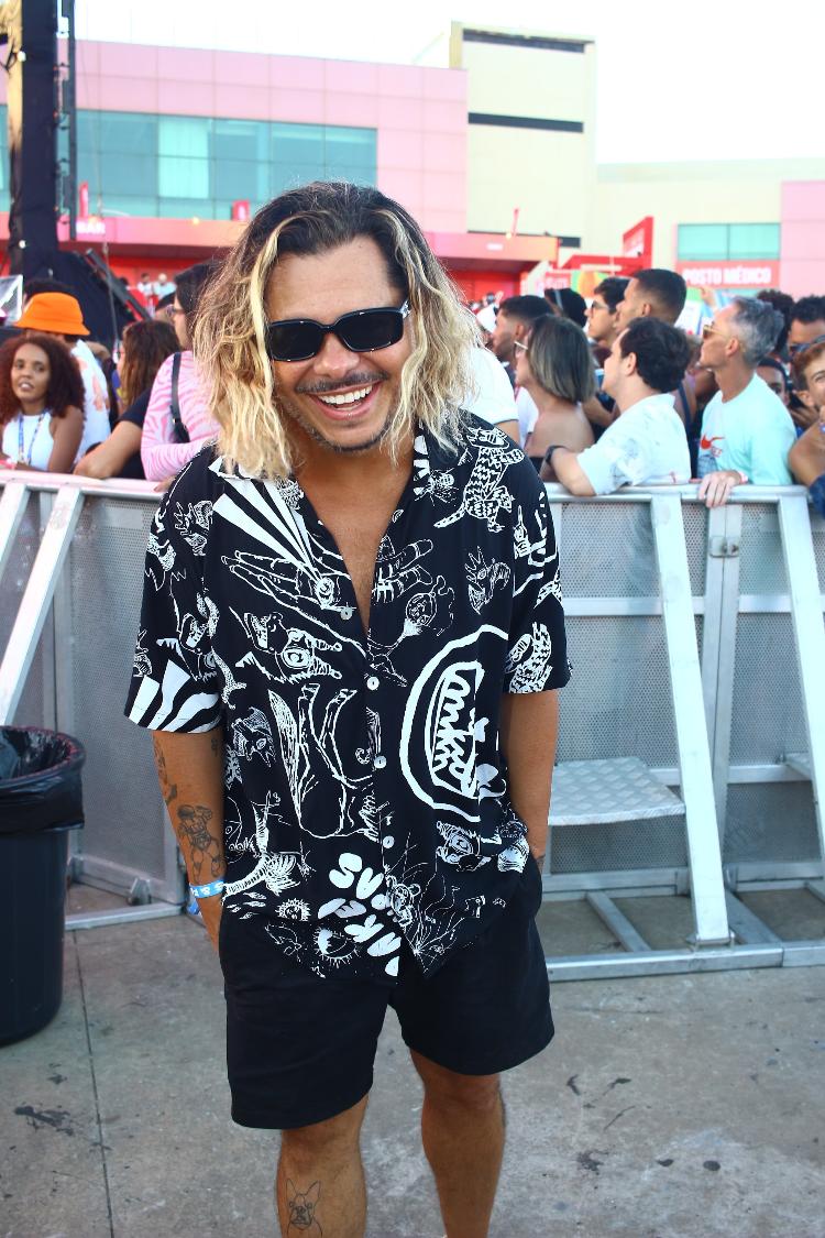 O ator Marcus Majella nos Ensaios da Anitta, no sábado (18), em Salvador O ator Marcus Majella nos Ensaios da Anitta, no sábado (18), em Salvador