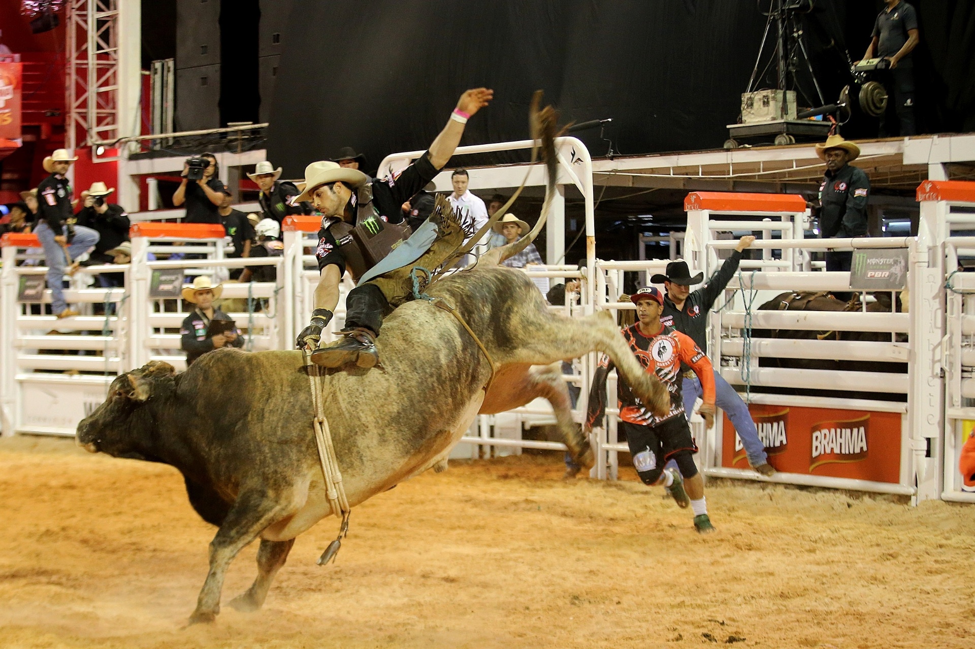 20.ago.2015 - André monta em touro no profissional, em cavalo no estilo cutiano, em cavalo no estilo Berbek e cela americana - Reinaldo Canato/UOL