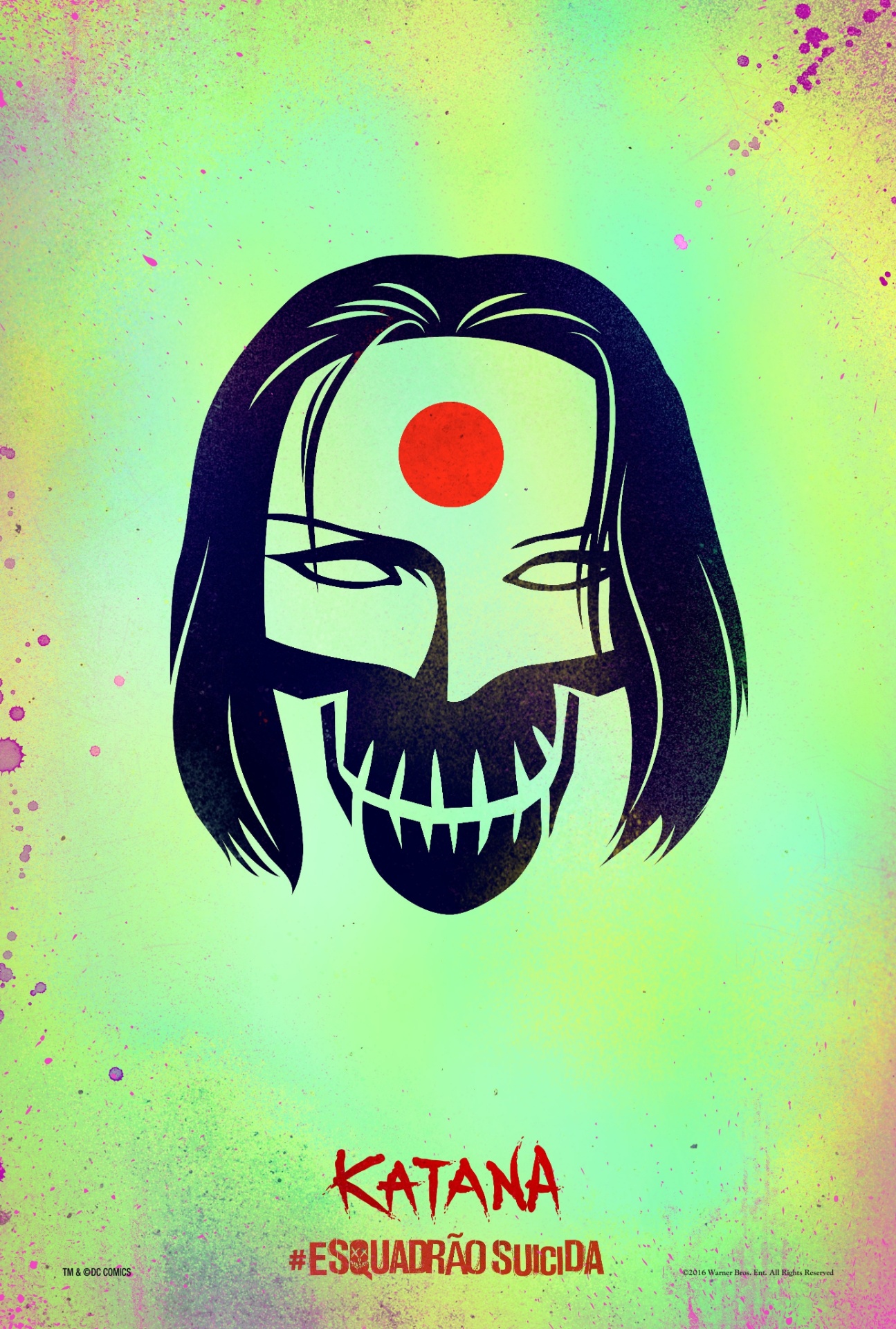 Cartaz destaca Katana, personagem de Karen Fukuhara em "Esquadrão Suicida" - Divulgação