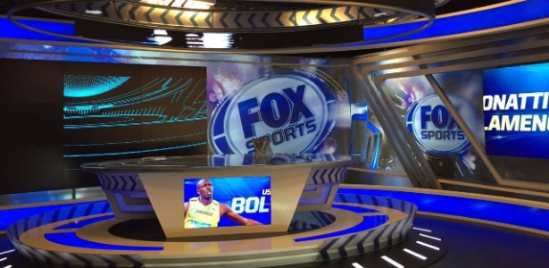 Cenário na nova sede do canal Fox Sports, na Barra, Rio de Janeiro - Divulgação - Divulgação