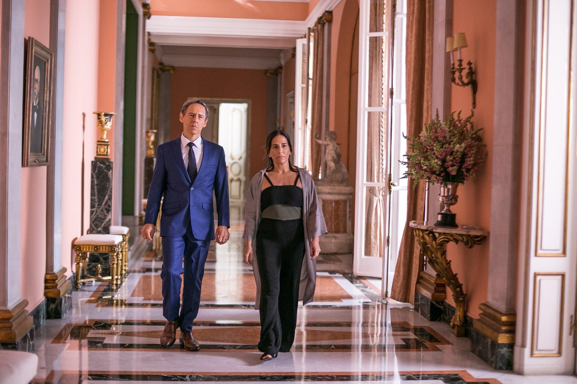 Henrique (Emilio de Mello) e Elizabeth (Gloria Pires) em "O Outro Lado do Paraíso" - Raquel Cunha/TV Globo