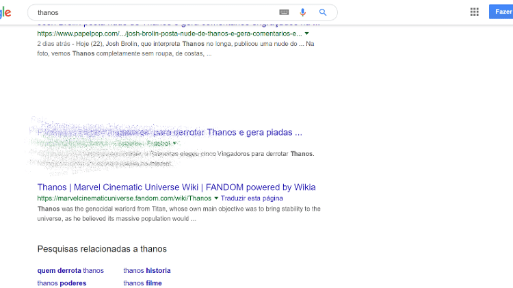 Efeito na página após clique na Manopla do Infinito - Print/UOL - Print/UOL