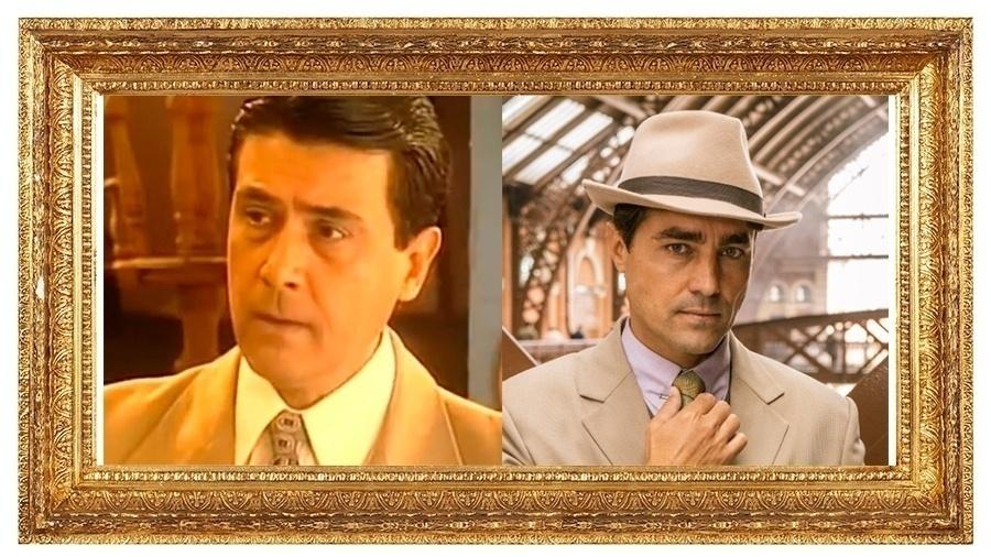 Paulo Figueiredo era Almeida, que será interpretado por Ricardo Pereira - Reprodução/SBT/Globo/Raquel Cunha/Montagem UOL