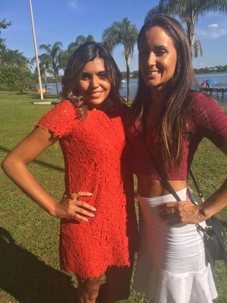 Amanda Oliveira e Denise Veberling, antes de terminarem a amizade por causa de um empréstimo - Aqruivo pessoal
