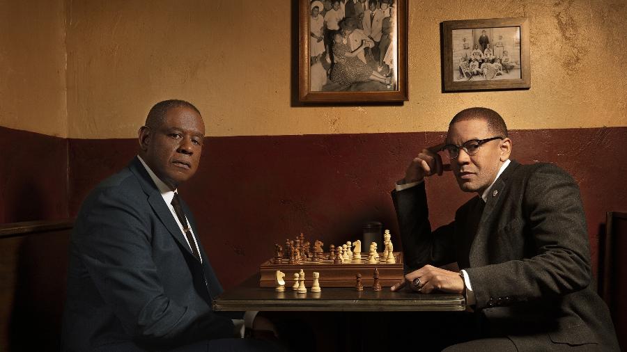 Forest Whitaker e Nigel Thatch como Bumpy Johnson e Malcom X em "Godfather of Harlem" - Divulgação