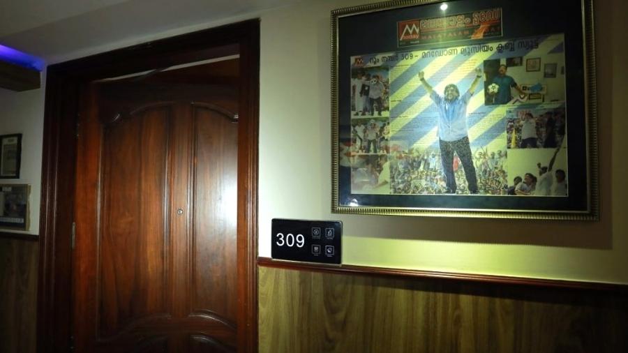Suíte 309: quarto onde jogador se hospedou em visita à Índia - AFP