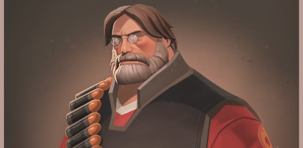 Cabelo e barba transformam Heavy de "Team Fortress 2" no carismático fundador da Valve, Gabe Newell - Divulgação