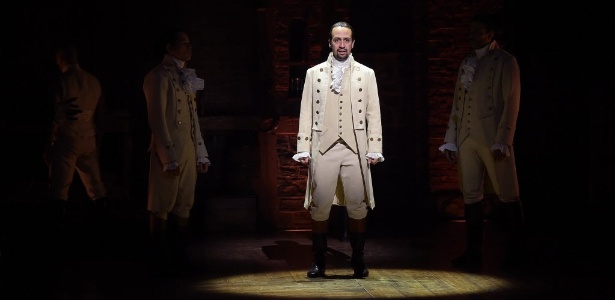 O ator e compositor Lin-Manuel Miranda em cena do musical "Hamilton" - AFP Photo/Getty Images/STR