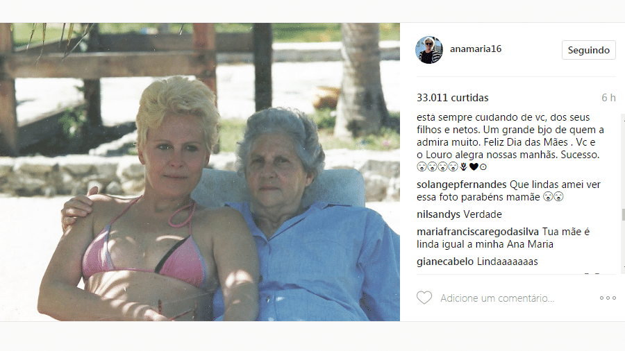 Ana Maria Braga posta foto novinha ao lado da mãe - Reprodução/Instagram