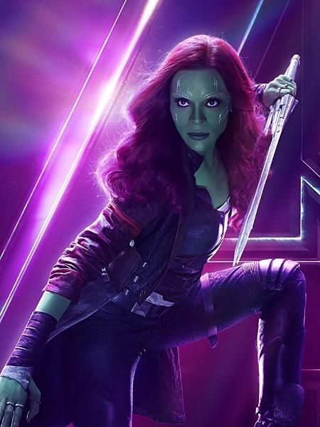 Zoe Saldana é a Gamora em "Vingadores: Guerra Infinita" - Divulgação