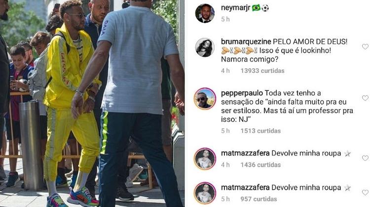 Neymar mostra "look do dia " e Bruna Marquezine se declara - Reprodução/Instagram - Reprodução/Instagram
