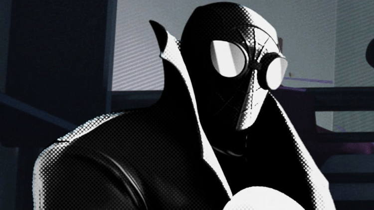 Homem-Aranha Noir, uma das versões do herói que aparecem em "Homem-Aranha no Aranhaverso" - Reprodução - Reprodução