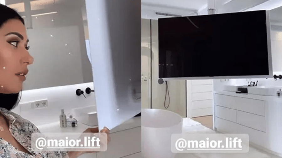 Simaria exibe TV retrátil dentro de seu novo banheiro - Reprodução/Instagram