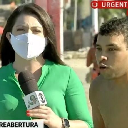 Homem invade link da GloboNews para xingar a emissora - Reprodução