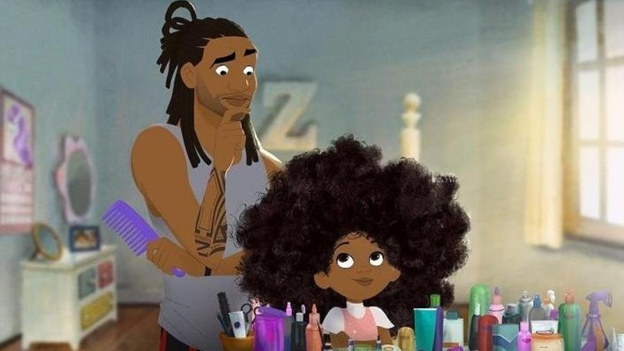Cena de "Hair Love", curta vencedor do Oscar em 2020 - Reprodução