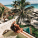 Aline Riscado comemorou estadia em hotel de Tulum com foto em paisagem paradisíaca - Reprodução/Instagram/@alineriscado