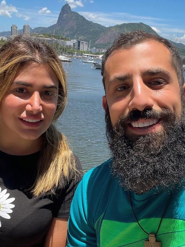 Kaysar com a irmã, Celine Dadour, em passeio no Rio de Janeiro