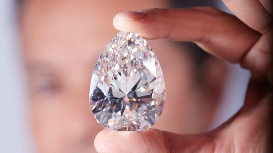 "The Rock", o diamante branco avaliado em até R$ 150 milhões pela Christie"s - Divulgação