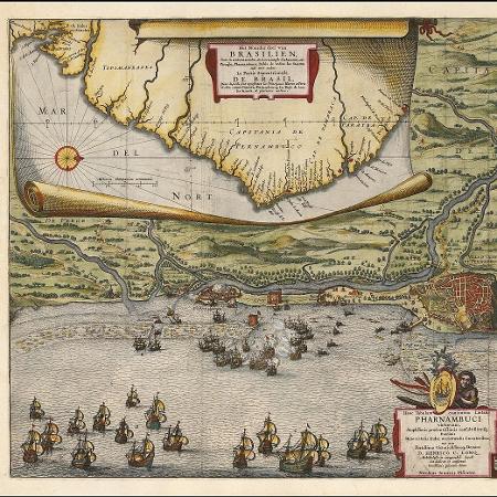 Mapa da Capitania de Pernambuco, governada por Brites de Albuquerque - Nicolaas Visscher - Barry Lawrence Ruderman Antique Maps