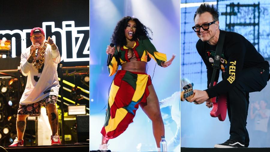 Limp Bizkit, SZA e Blink-182 são headliners no Lollapalooza Brasil, que acontece entre 22 e 24 de março, em São Paulo 