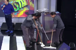 Cachorro no "Domingão" - Reprodução/TV Globo - Reprodução/TV Globo