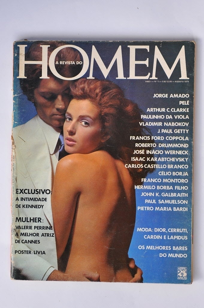 Primeira edição da "Revista do Homem", a pré-"Playboy", de agosto de 1975, com a modelo Lívia Mund - Reinaldo Canato/UOL