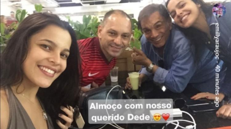 Ex-BBBs Emilly e Mayla almoçam com Dedé Santana - Reprodução/Instagram - Reprodução/Instagram