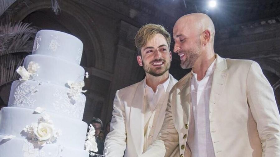 Paulo Gustavo e Thales Bretas no dia do casamento - Reprodução/ Instagram