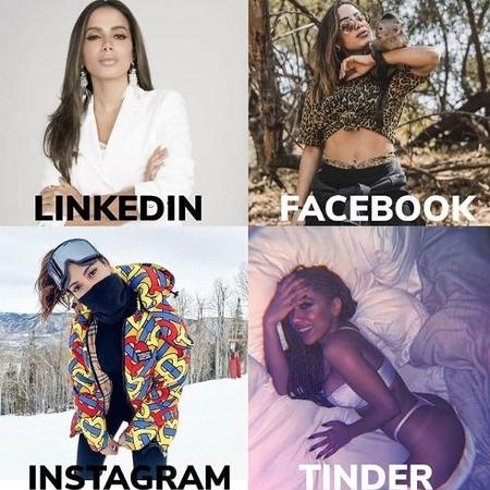 Anitta entrou no meme e brincou: "Será que faço um Tinder?" - Reprodução/Instagram
