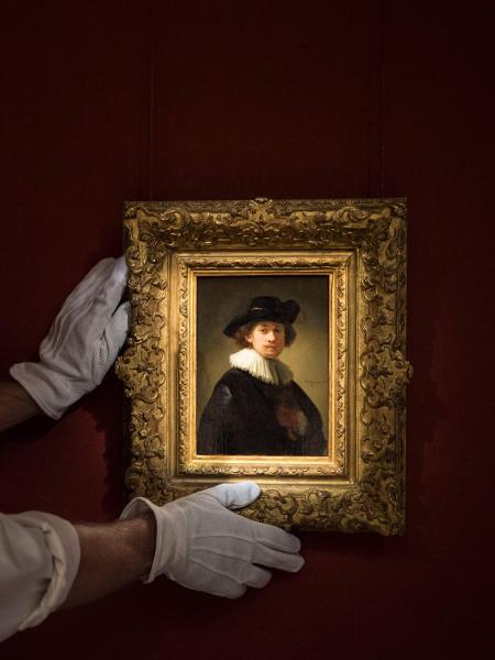 28.jul.2020 - Autorretrato de Rembrandt foi leiloado nesta terça - Handout / SOTHEBY"S / AFP